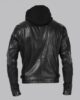 ARROW OLIVER QUEEN LEATHER HOODIE 2