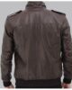 BRIAN MENS BOMBER DARK BROWN LEATHER JACKET 2