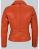 CLASSIC ORANGE MILA KUNIS WOMEN LEATHER JACKET 2