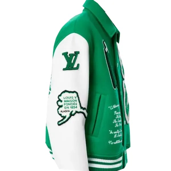 Green Louis Vuitton Varsity Jacket - JacketsbyT