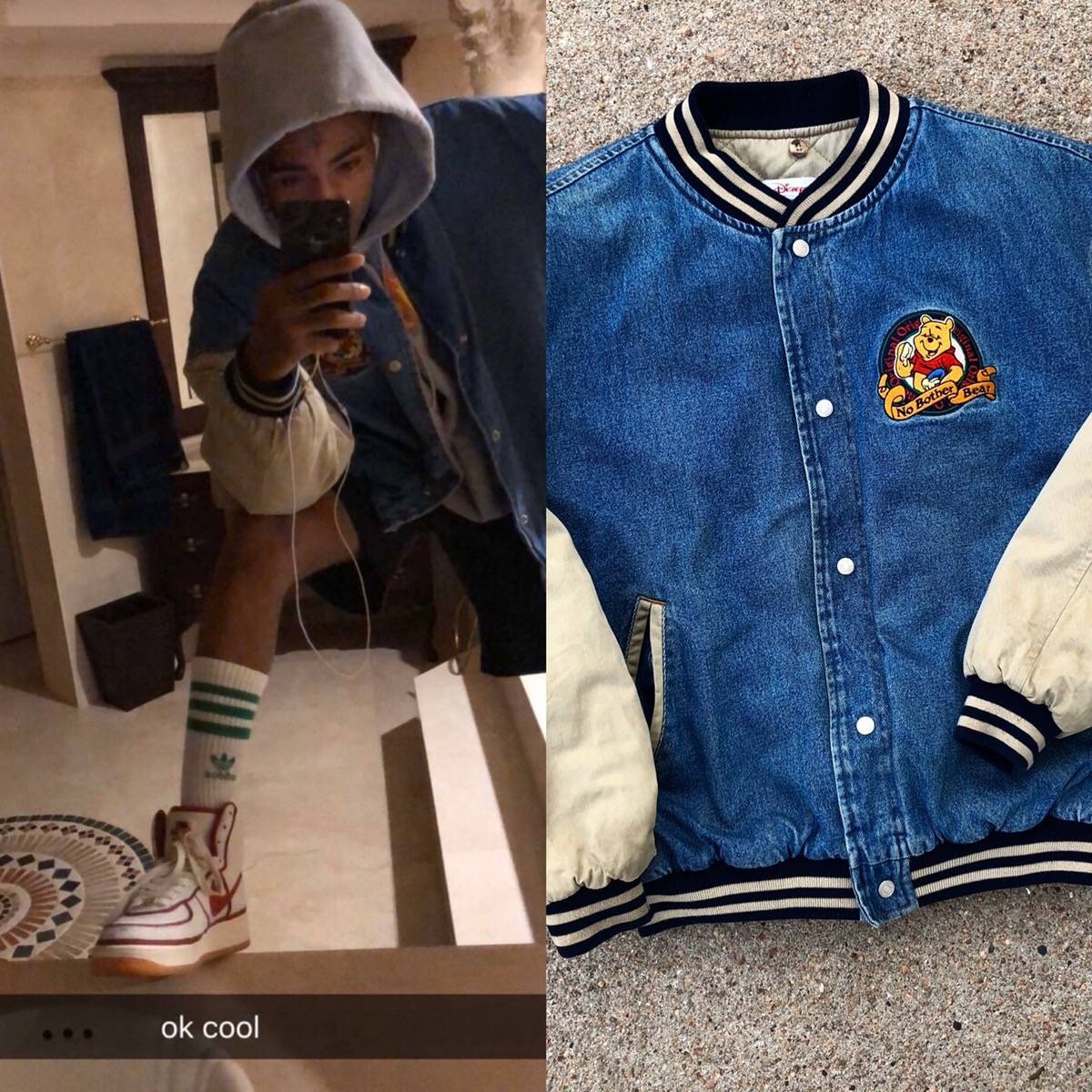 90s Xxxtentacion Winnie The Pooh Denim Jacket