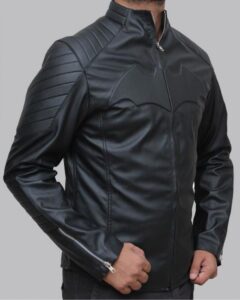 black leather jacket