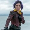 Cowboy Bebop Faye Valentine Leather Jacket showcased on a mannequin