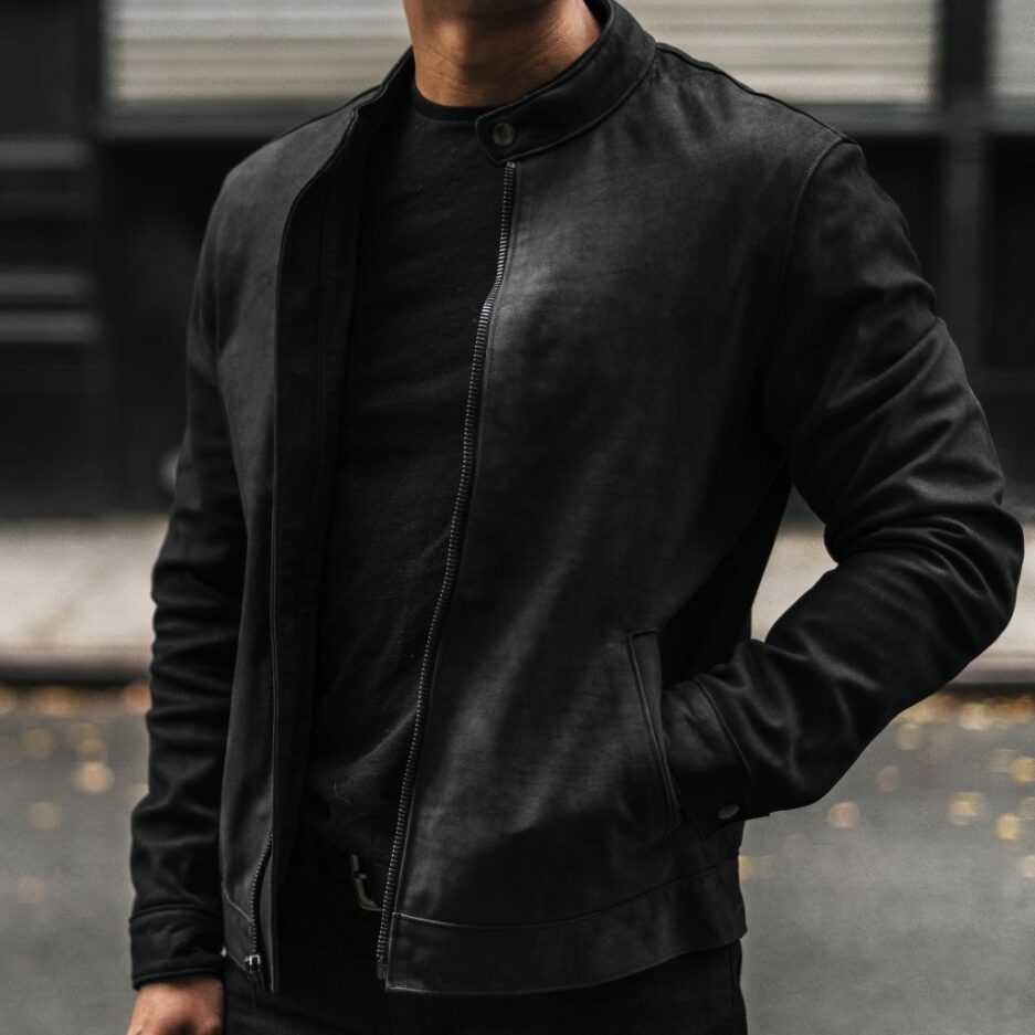 moto racer jacket-biker jacket-handmade jacket-black leather jacket-real leather jacket-slim fit jacket-moto jacket-winter jacket