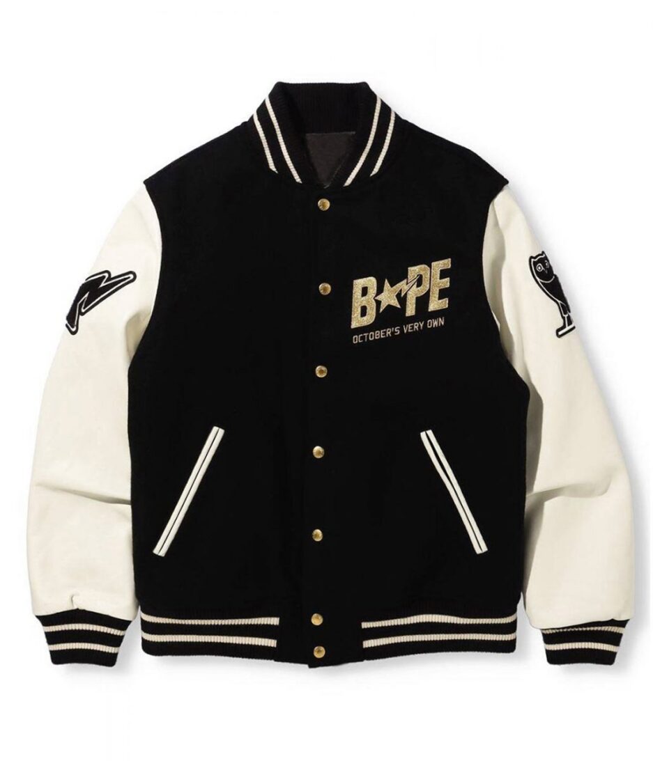 bape ovo varsity jacket scaled 1