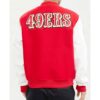 San Francisco 49ers Logo Letterman Jacket-san francisco jacket-varsity jacket-wool jacket-red leather jacket-bomber jacket-celebrity jacket
