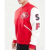 San Francisco 49ers Logo Letterman Jacket-san francisco jacket-varsity jacket-wool jacket-red leather jacket-bomber jacket-celebrity jacket
