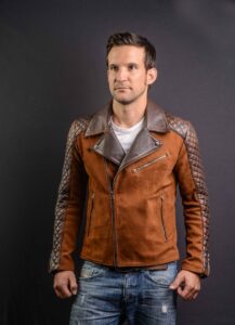 MEN'S DISTRESSED BROWN CAFE RACER LEATHER JACKET
