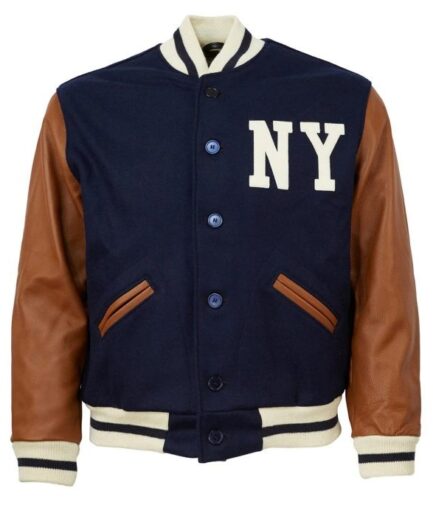 1940 NY Yankees Blue and Brown Varsity Jacket