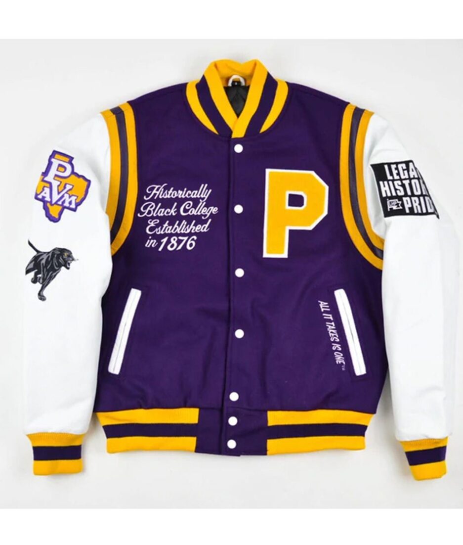 Prairie View A&m University Motto 2.0 HBCU Varsity Jacket