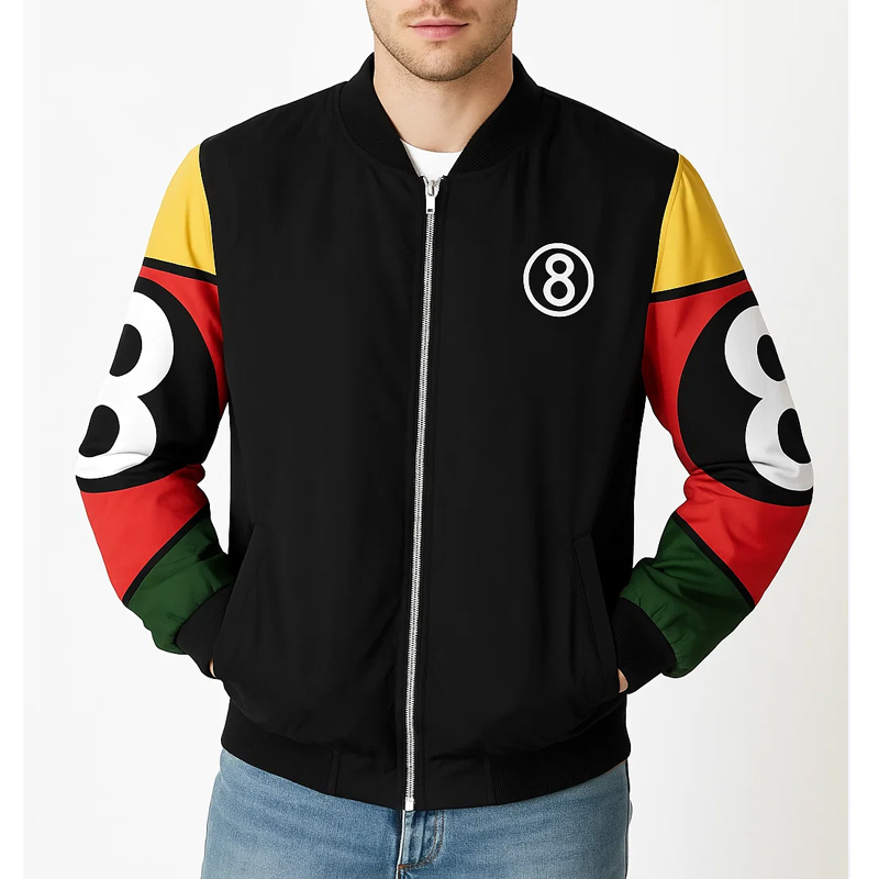 Get the 8 Ball Vintage Black Bomber Jacket