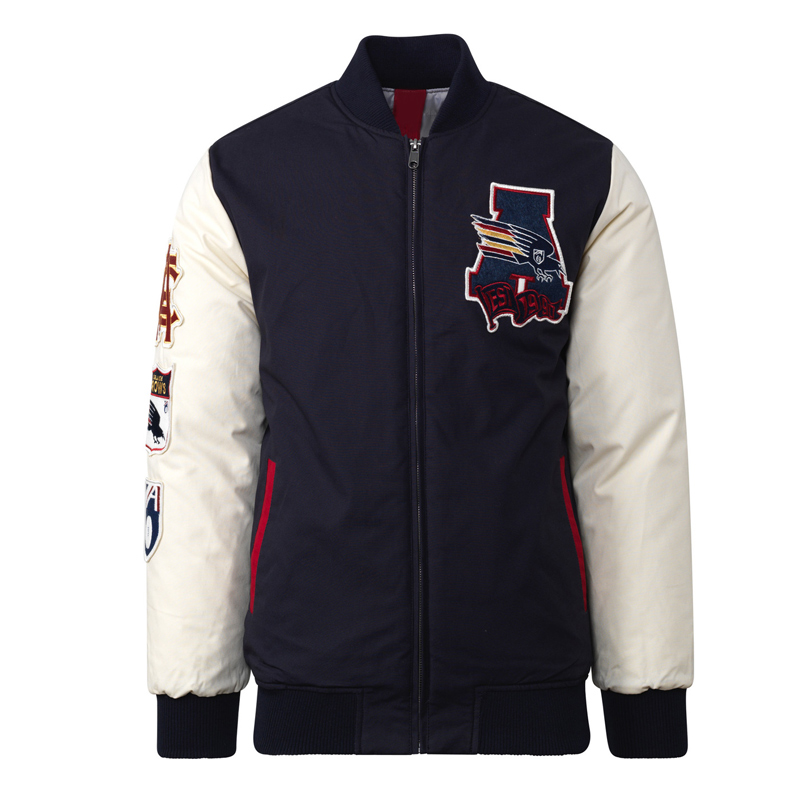 Adelaide Crows Collegiate Navy and White Varsity Jacket