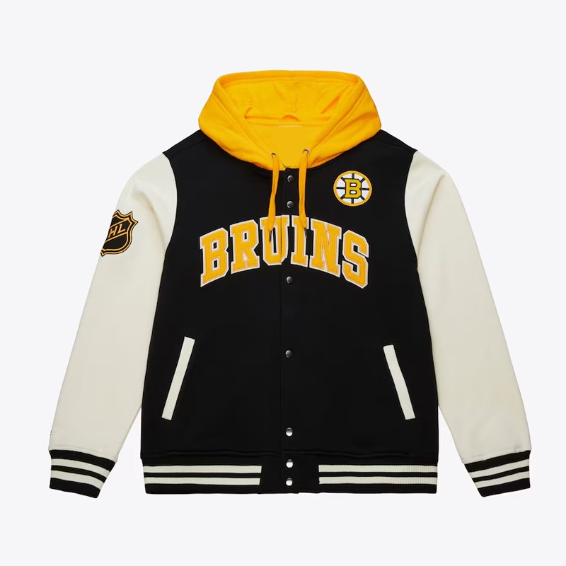 Boston Bruins Rinkside Varsity Fleece Jacket