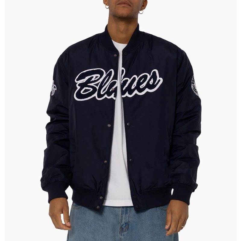 1995 Carlton Blues Script Bomber Jacket