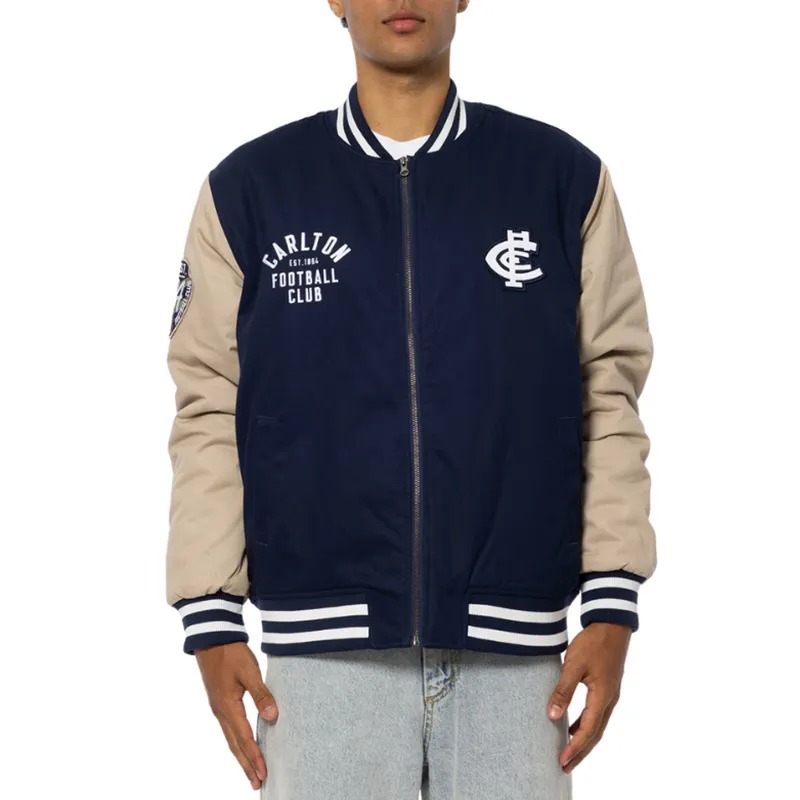 Carlton Blues Lock Up Varsity Cotton Jacket