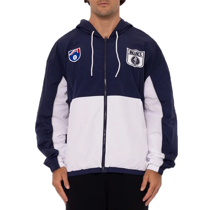 Carlton Blues Throwback Navy Spray Hooded Jacket