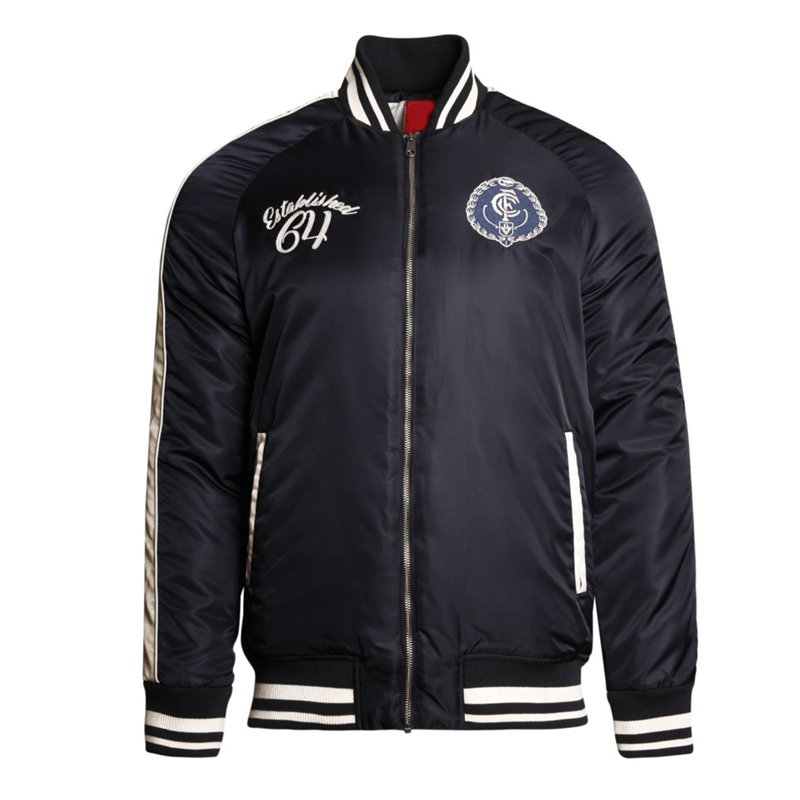 Carlton Blues Vintage Navy Bomber Full-Zip Jacket