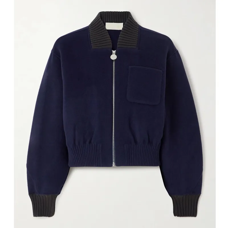 FBI Season 7 Dani Rhodes Blue Wool Bomber Jacket