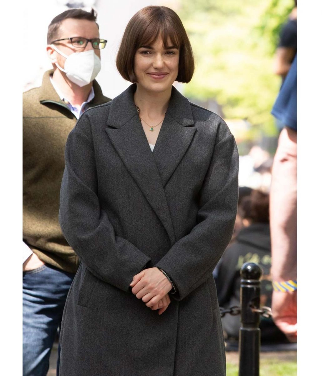 Suspicion Elizabeth Henstridge Grey Wool Coat