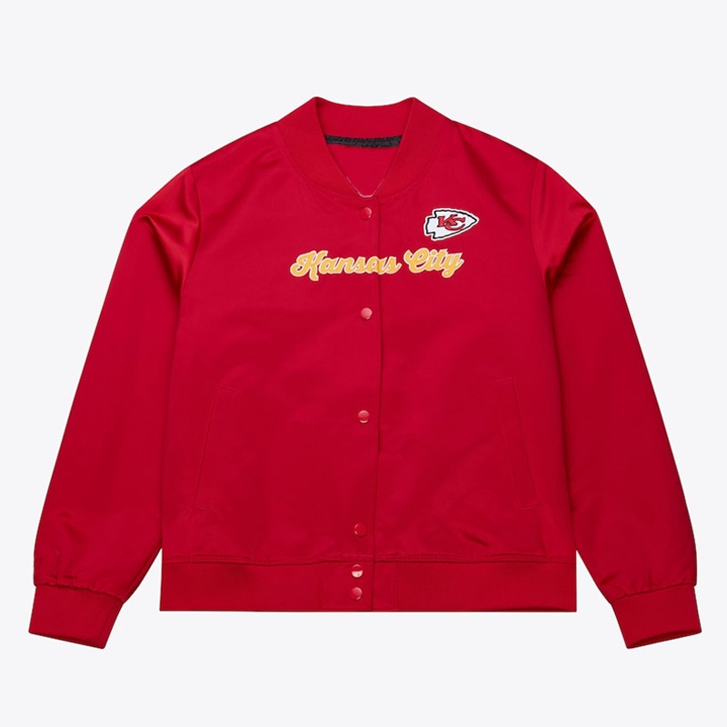 Kansas City Chiefs Red Vintage Full-Snap Satin Jacket