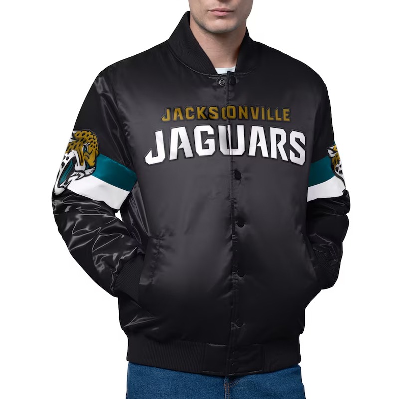 Jacksonville Jaguars Triple Option Varsity Satin Jacket