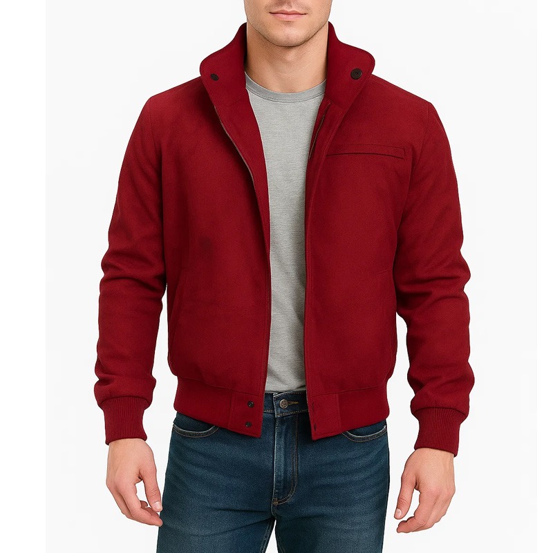 Christine Arnie Cunningham Red Cotton Bomber Jacket