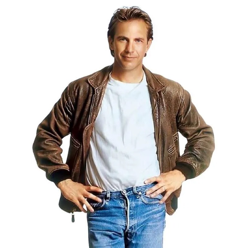 Kevin Costner Leather Jacket - Field of Dreams Movie