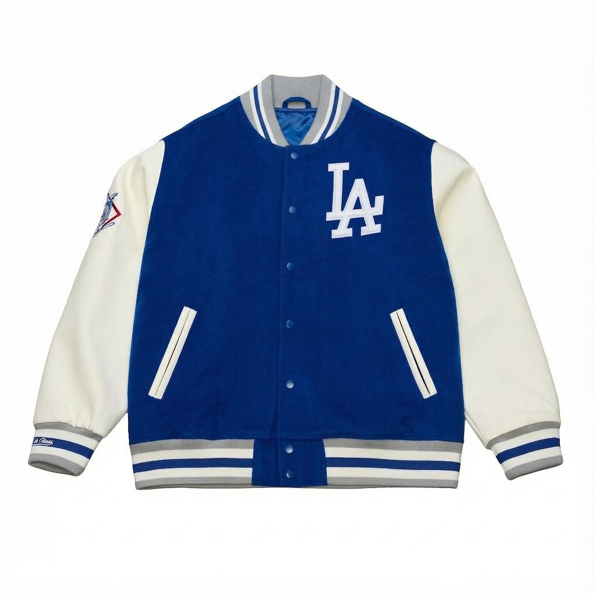 Men's LA Dodgers Royal Off Day Cooperstown Varsity Jacket