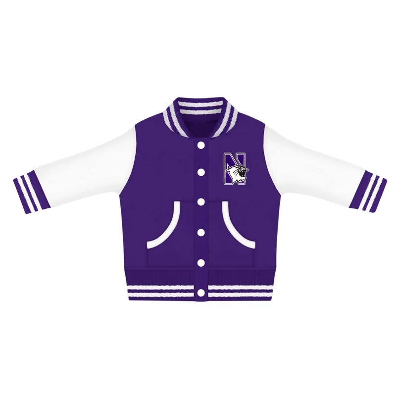 Northwestern University Wildcats Purple/White Letterman Jacket