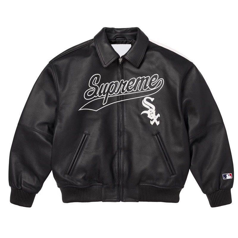 Leather Chicago White Sox Varsity Full-Zip Jacket