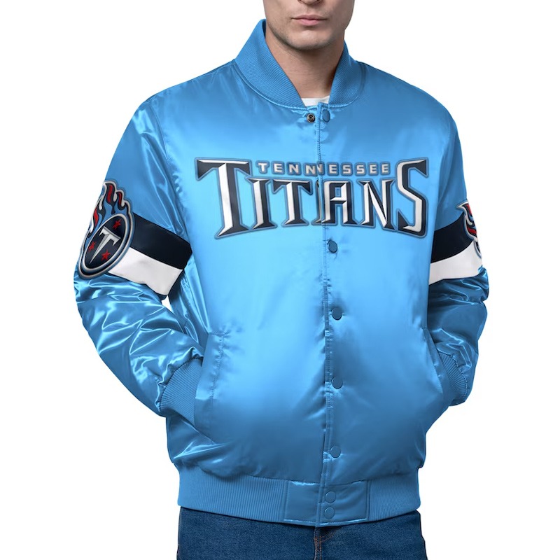 Tennessee Titans Triple Option Varsity Satin Jacket