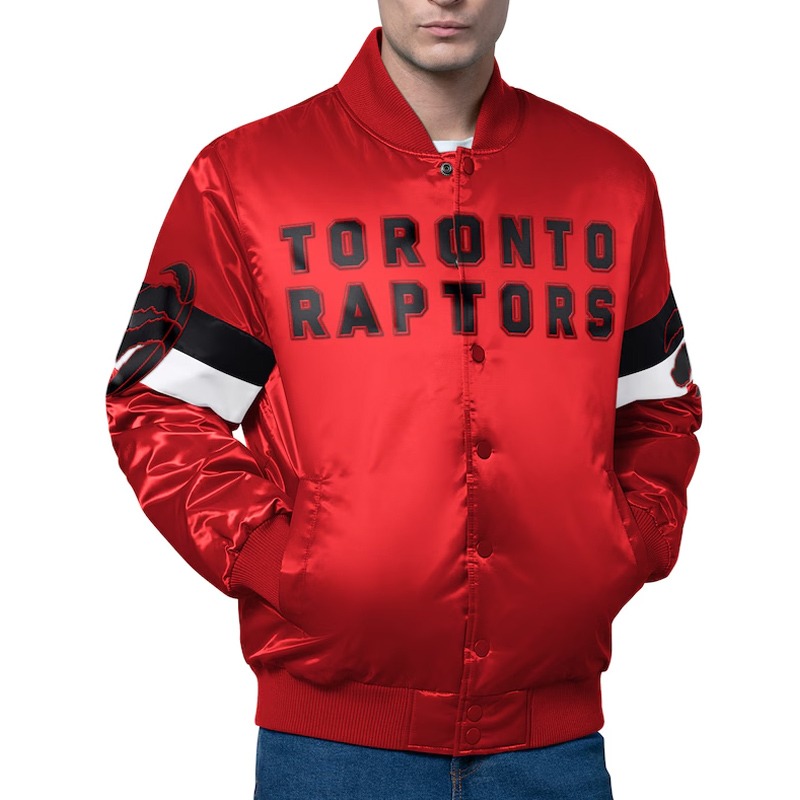 Toronto Raptors Triple Option Varsity Satin Jacket