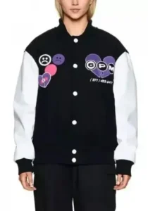 black varsity jacket