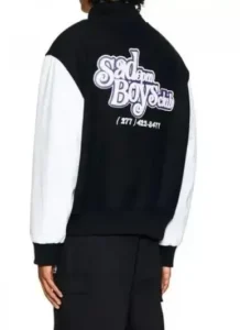 black varsity jacket