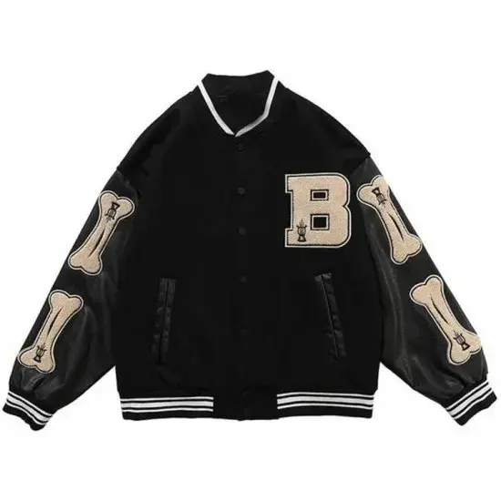 Bad To The Bone Skeleton Baseball Jacket