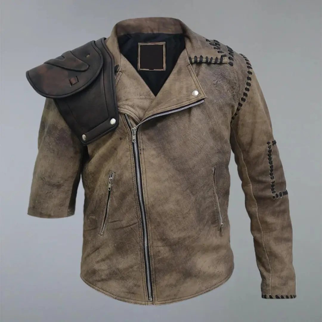 Tom Hardy Mad Max 4 Fury Road Distressed Leather Biker Jacket