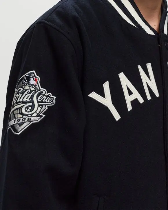YANKEE 5 Navy/White Varsity Jacket for Men - JacketsByT