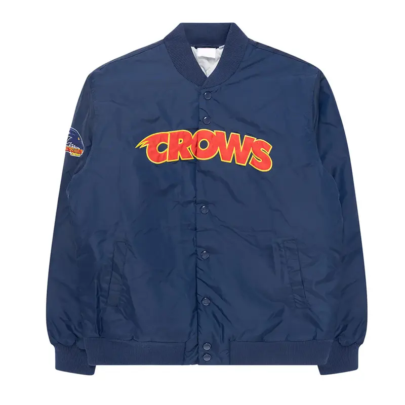 Navy Adelaide Crows Full-Snap Bomber Jacket
