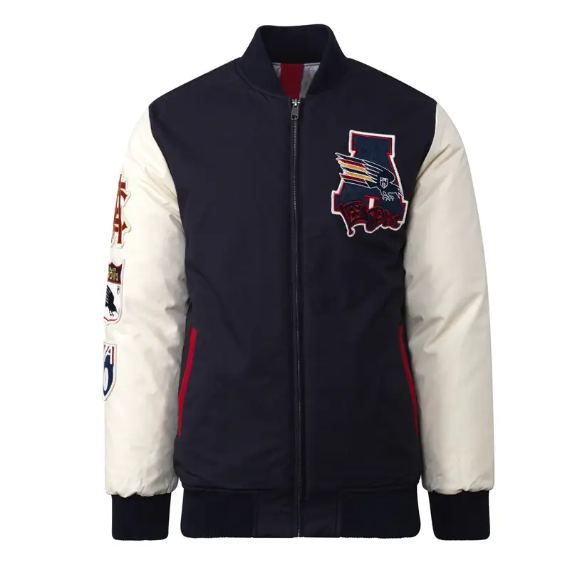 Adelaide Crows Collegiate Navy and White Varsity Jacket