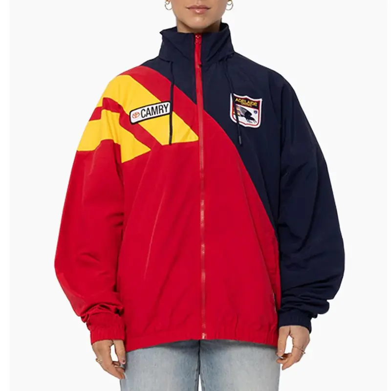 Crows Red Navy Full-Zip Team Spray Jacket