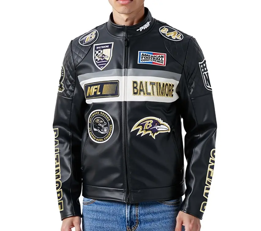 Baltimore Ravens Men's Moto Jacket