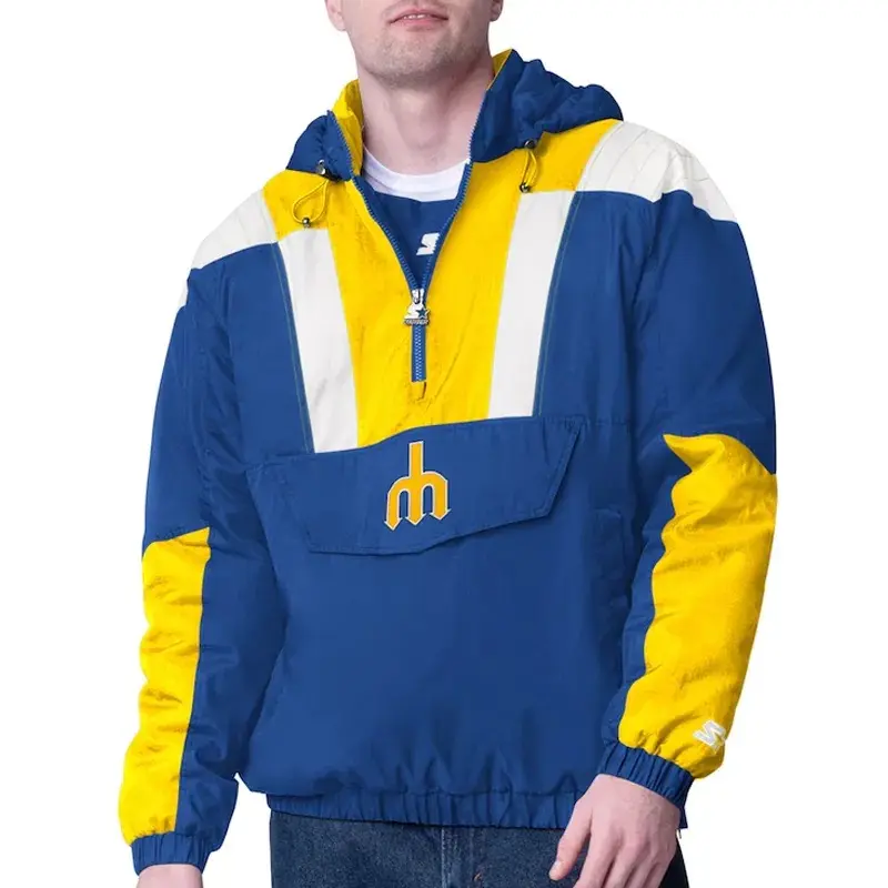 Seattle Mariners Blue Charger Half-Zip Unisex Jacket