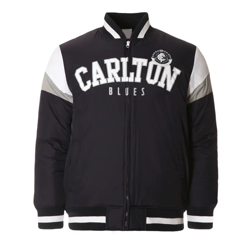 Carlton Blues Fan Black Varsity Jacket