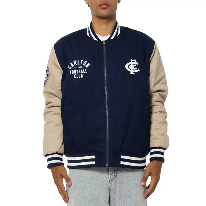 Carlton Blues Lock Up Varsity Cotton Jacket