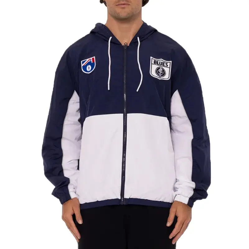 Carlton Blues Throwback Navy Spray Hooded Jacket