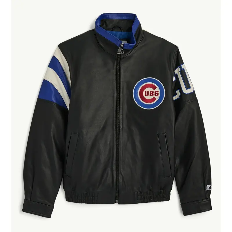Chicago Cubs Retro Full Zip Leather Jacket