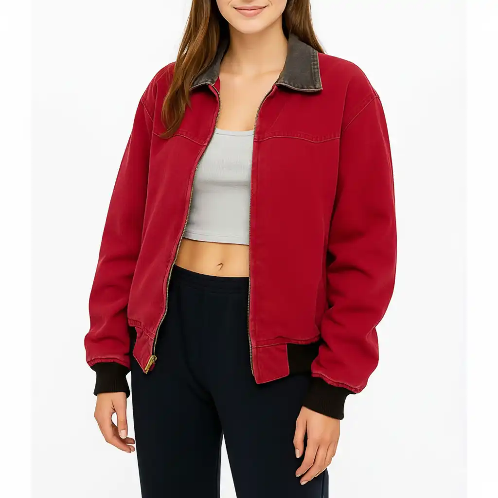 Daisy Moriarty American Sweatshop Red Bomber Jacket