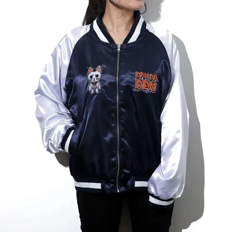 Dandadan Souvenir Navy and Silver Bomber Jacket