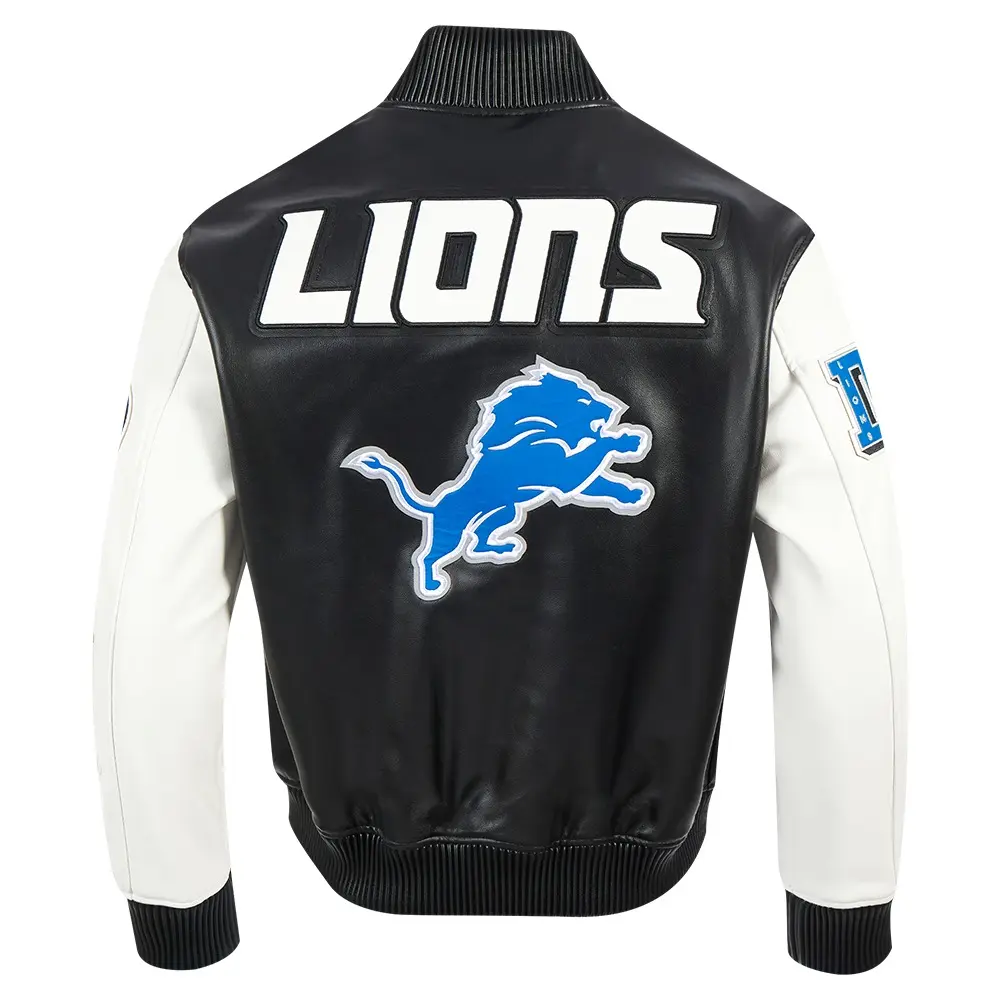 Detroit Lions City Signature Men's Leather Varsity Jacket