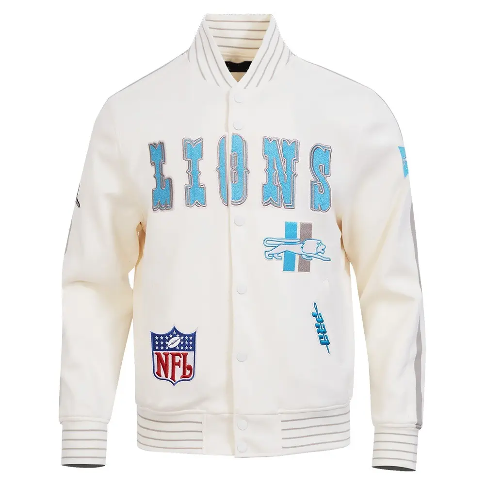 Detroit Lions Pro Game Day Retro Eggshell Jacket